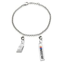 Brad Keselowski #2 Sterling Silver Anklet with Two Charms