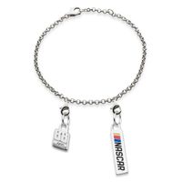 Dale Earnhardt Jr. #88 Sterling Silver Anklet with Two Charms