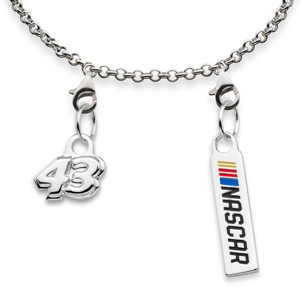 Erik Jones #43 Sterling Silver Anklet with Two Charms - Image 2