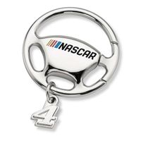 Kevin Harvick Steering Wheel Key Ring with #4 Charm