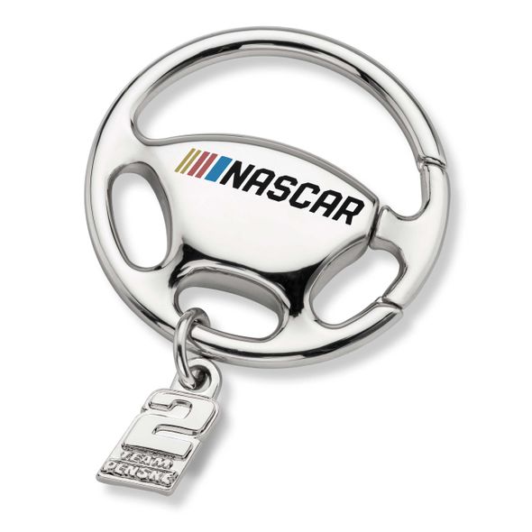 Brad Keselowski Steering Wheel Key Ring with #2 Charm