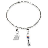 Joey Logano #22 Sterling Silver Bracelet with Two Charms