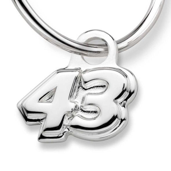 Bubba Wallace Sterling Silver Hoop Earrings with #43 Charm - Image 2