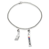 Brad Keselowski #2 Sterling Silver Bracelet with Two Charms