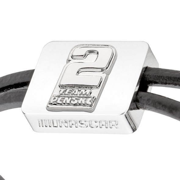 Brad Keselowski #2 Leather Cord Bracelet with Steering Wheel - Image 2