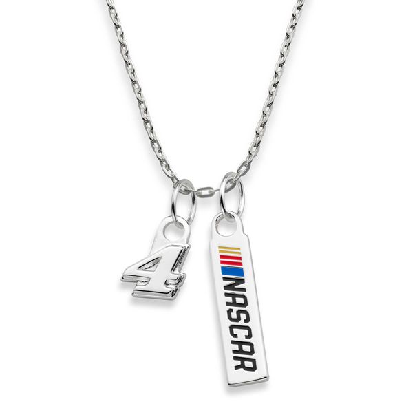 Kevin Harvick #4 Sterling Silver Necklace with Two Charms - Image 2