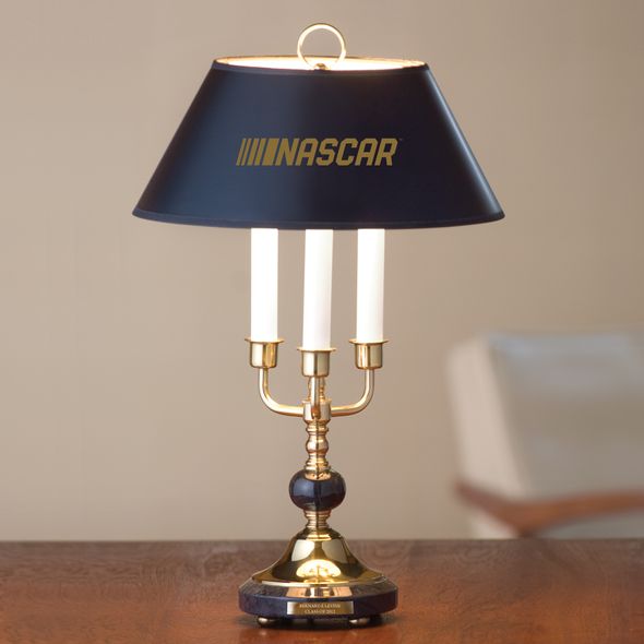 NASCAR Brass & Marble Lamp