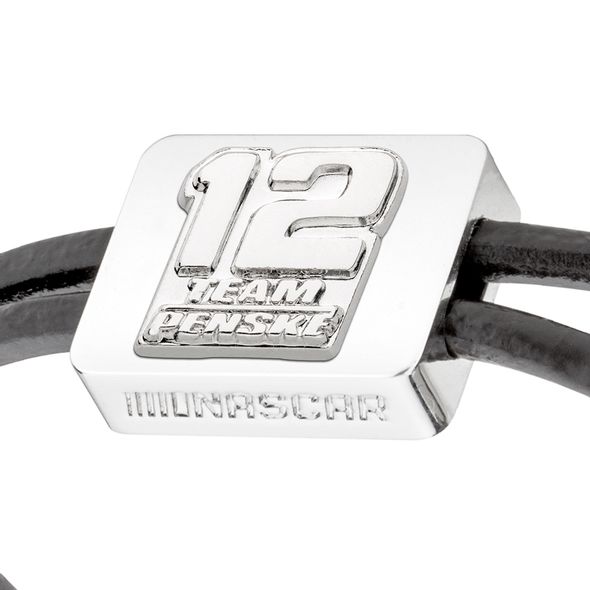 Ryan Blaney #12 Leather Cord Bracelet with Steering Wheel - Image 2