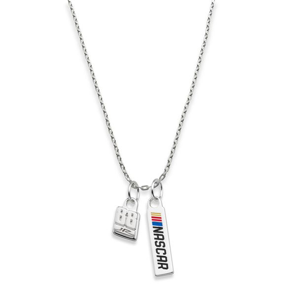 Dale Earnhardt Jr. #88 Sterling Silver Necklace with Two Charms