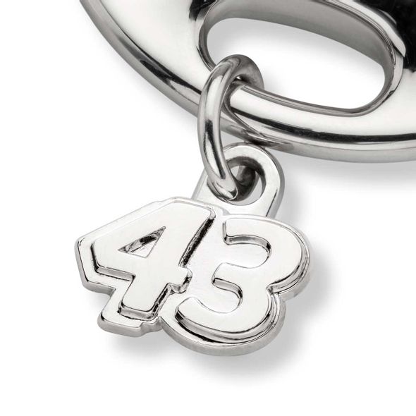 Bubba Wallace Steering Wheel Key Ring with #43 Charm - Image 2