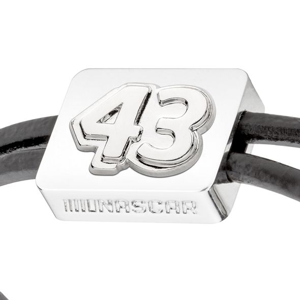 Erik Jones #43 Leather Cord Bracelet with Steering Wheel - Image 2