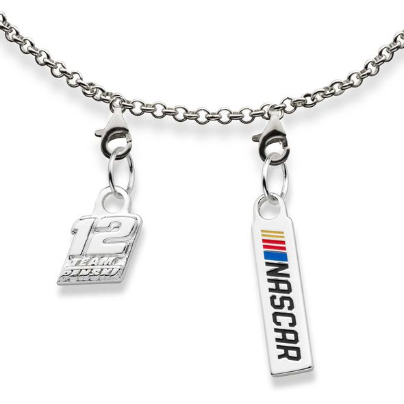 Ryan Blaney #12 Sterling Silver Bracelet with Two Charms - Image 2