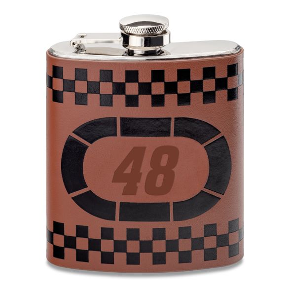Jimmie Johnson Retro Leather Flask