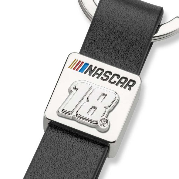 Kyle Busch #18 Leather Strap Key Ring - Image 2