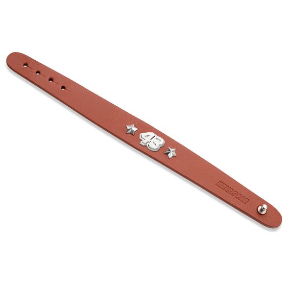 Bubba Wallace Leather Bracelet with #43 Rivet