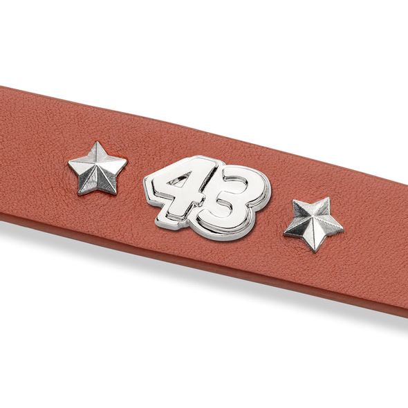 Bubba Wallace Leather Bracelet with #43 Rivet - Image 2