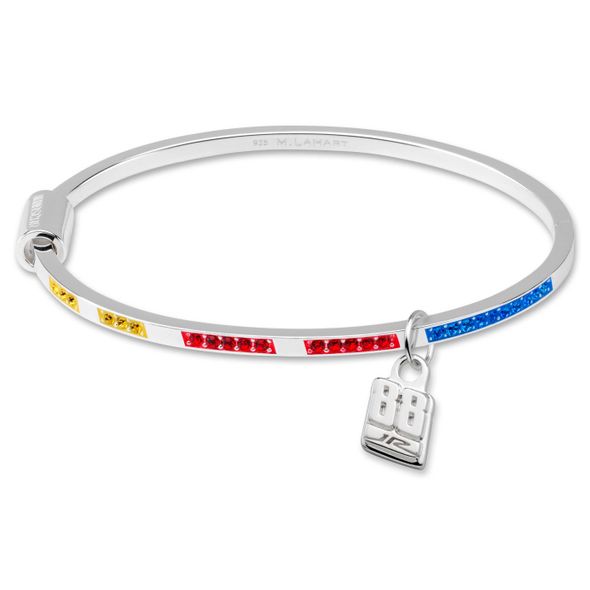 Dale Earnhardt Jr. Sterling Silver Bangle with #88 Charm