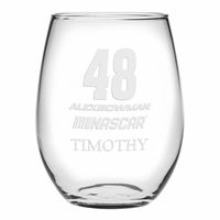 Alex Bowman Stemless Wine Glass