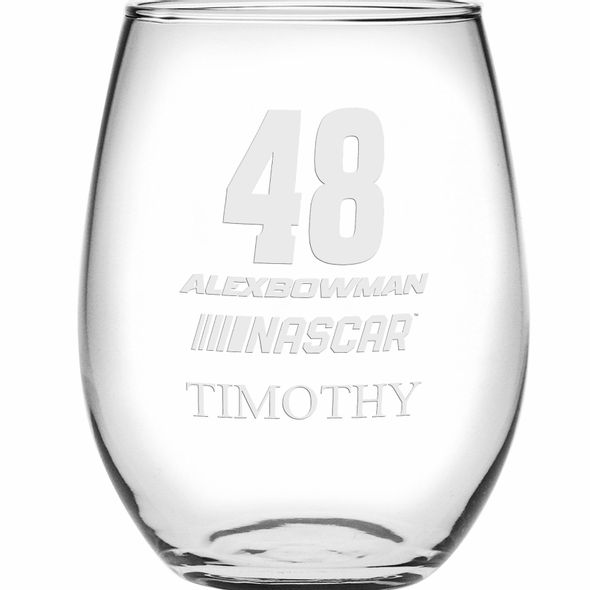 Alex Bowman Stemless Wine Glass - Image 2