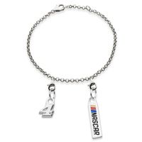 Kevin Harvick #4 Sterling Silver Anklet with Two Charms