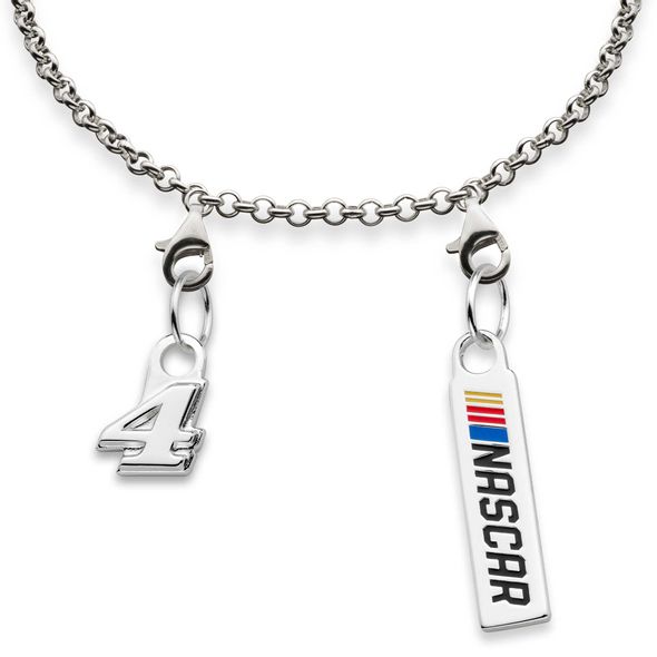 Kevin Harvick #4 Sterling Silver Anklet with Two Charms - Image 2