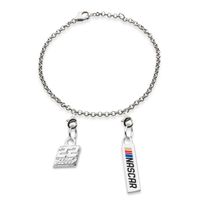 Joey Logano #22 Sterling Silver Anklet with Two Charms