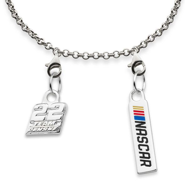 Joey Logano #22 Sterling Silver Anklet with Two Charms - Image 2