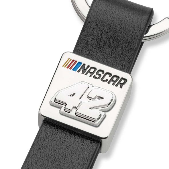 Kyle Larson #42 Leather Strap Key Ring - Image 2