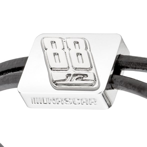Dale Earnhardt Jr. #88 Leather Cord Bracelet with Steering Wheel - Image 2