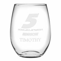 Kyle Larson Stemless Wine Glass