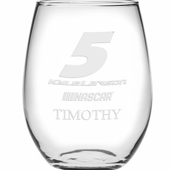 Kyle Larson Stemless Wine Glass - Image 2