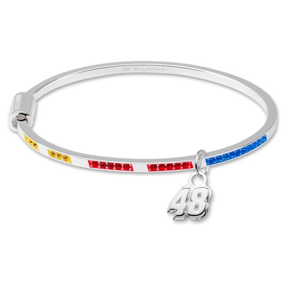 Jimmie Johnson Sterling Silver Bangle with #48 Charm