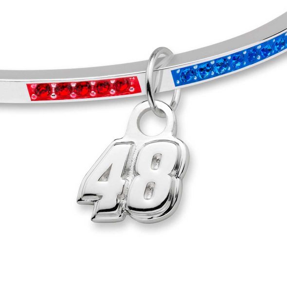 Jimmie Johnson Sterling Silver Bangle with #48 Charm - Image 2