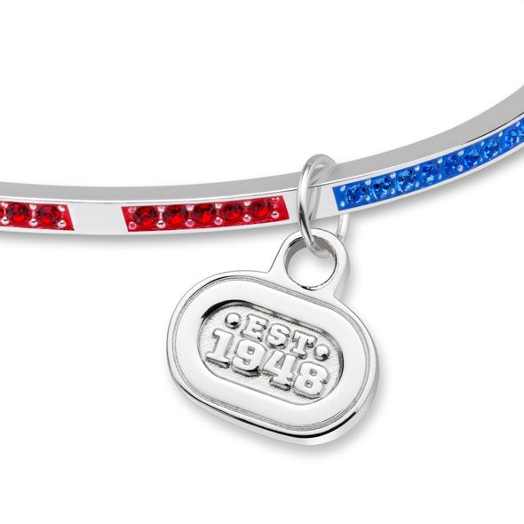 NASCAR Sterling Silver Bangle with EST. 1948 Charm - Image 2