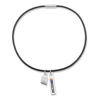 Dale Earnhardt Jr. Leather Necklace with Two Charms