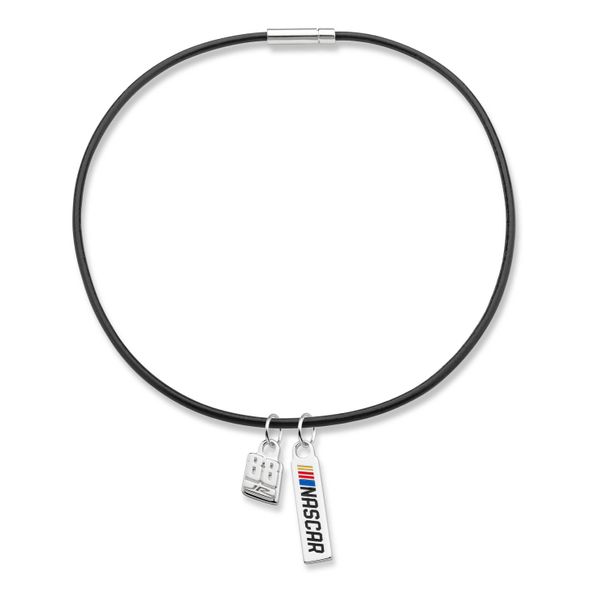 Dale Earnhardt Jr. Leather Necklace with Two Charms - Image 1