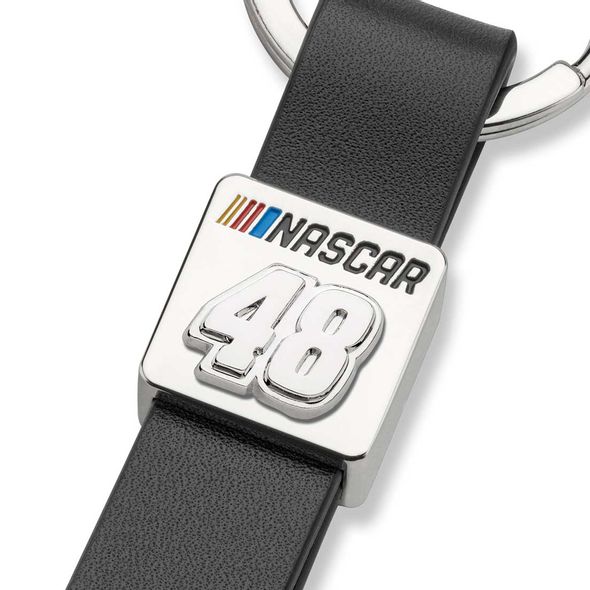 Jimmie Johnson #48 Leather Strap Key Ring - Image 2