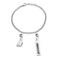Chase Elliott #9 Sterling Silver Anklet with Two Charms