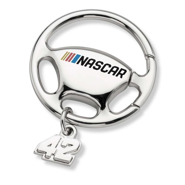 Kyle Larson Steering Wheel Key Ring with #42 Charm