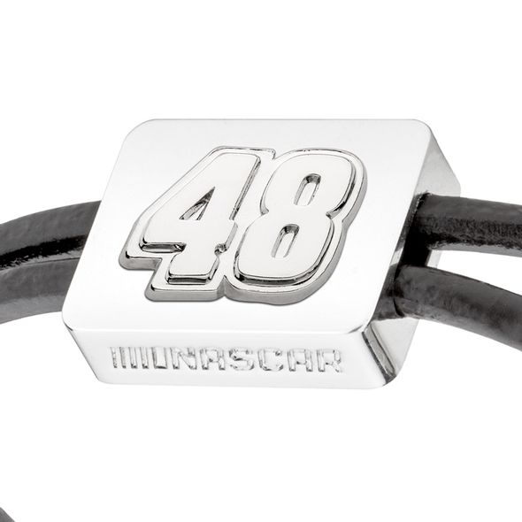 Jimmie Johnson #48 Leather Cord Bracelet with Steering Wheel - Image 2