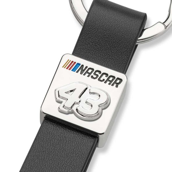 Bubba Wallace #43 Leather Strap Key Ring - Image 2