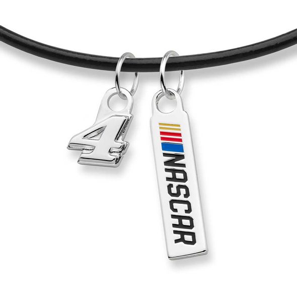 Kevin Harvick Leather Necklace with Two Charms - Image 2