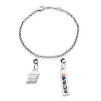 Ryan Blaney #12 Sterling Silver Anklet with Two Charms