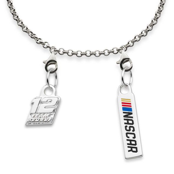 Ryan Blaney #12 Sterling Silver Anklet with Two Charms - Image 2