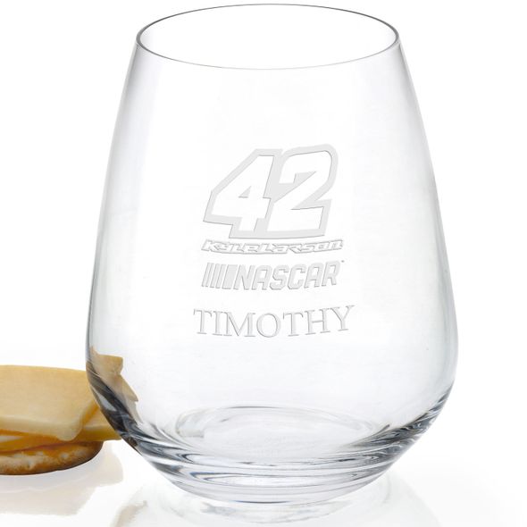 Kyle Larson Stemless Wine Glass - Image 2