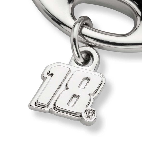 Kyle Busch Steering Wheel Key Ring with #18 Charm - Image 2